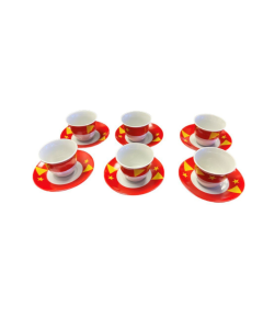 6 Coffee Cups And Saucers With Handle (Tigray Tilet)
